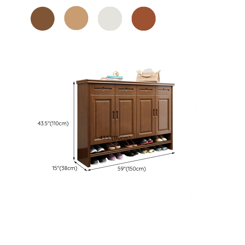 Mid-Century Modern Cabinet Grooves With Doors Rectangle Accent Cabinet Clearhalo 'Cabinets & Chests' 'cabinets_chests' 'furn' 'furn_cabinets_chests' 'Furniture' 'Living Room Furniture' 6478399