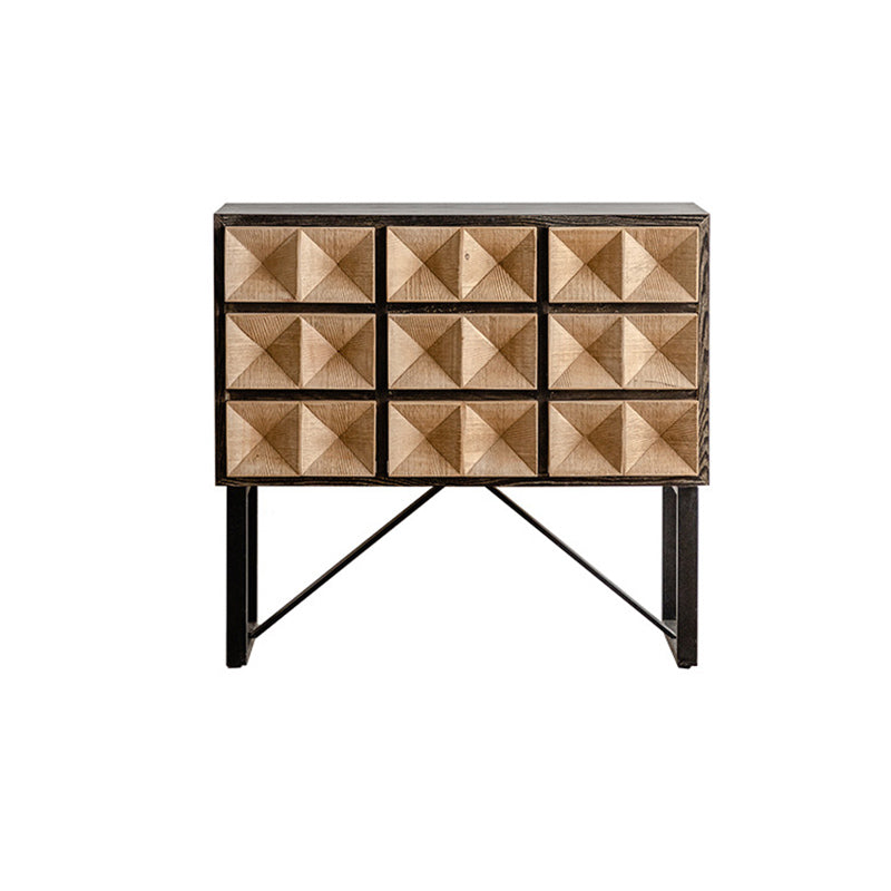 Mid-Century Modern Accent Chest Rectangular Wooden Chest in Distressed Finish 37"L x 16"W x 35"H Clearhalo 'Cabinets & Chests' 'cabinets_chests' 'furn' 'furn_cabinets_chests' 'Furniture' 'Living Room Furniture' 6478430