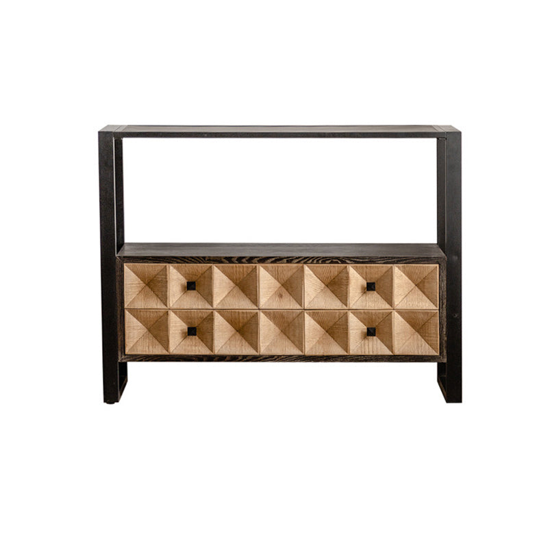 Mid-Century Modern Accent Chest Rectangular Wooden Chest in Distressed Finish 45"L x 16"W x 35"H Clearhalo 'Cabinets & Chests' 'cabinets_chests' 'furn' 'furn_cabinets_chests' 'Furniture' 'Living Room Furniture' 6478432