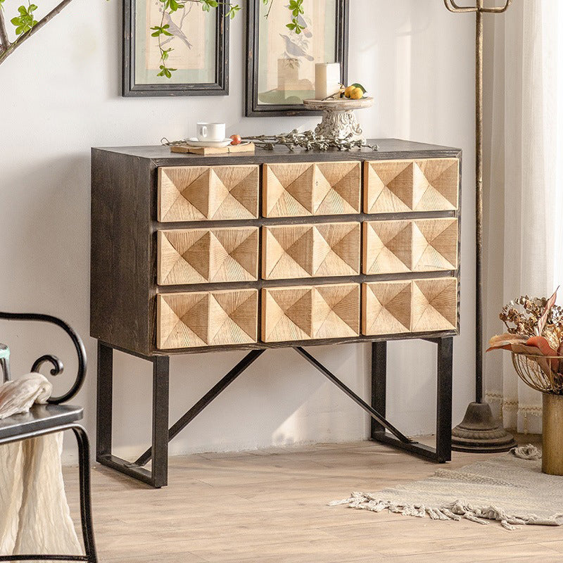 Mid-Century Modern Accent Chest Rectangular Wooden Chest in Distressed Finish Clearhalo 'Cabinets & Chests' 'cabinets_chests' 'furn' 'furn_cabinets_chests' 'Furniture' 'Living Room Furniture' 6478433