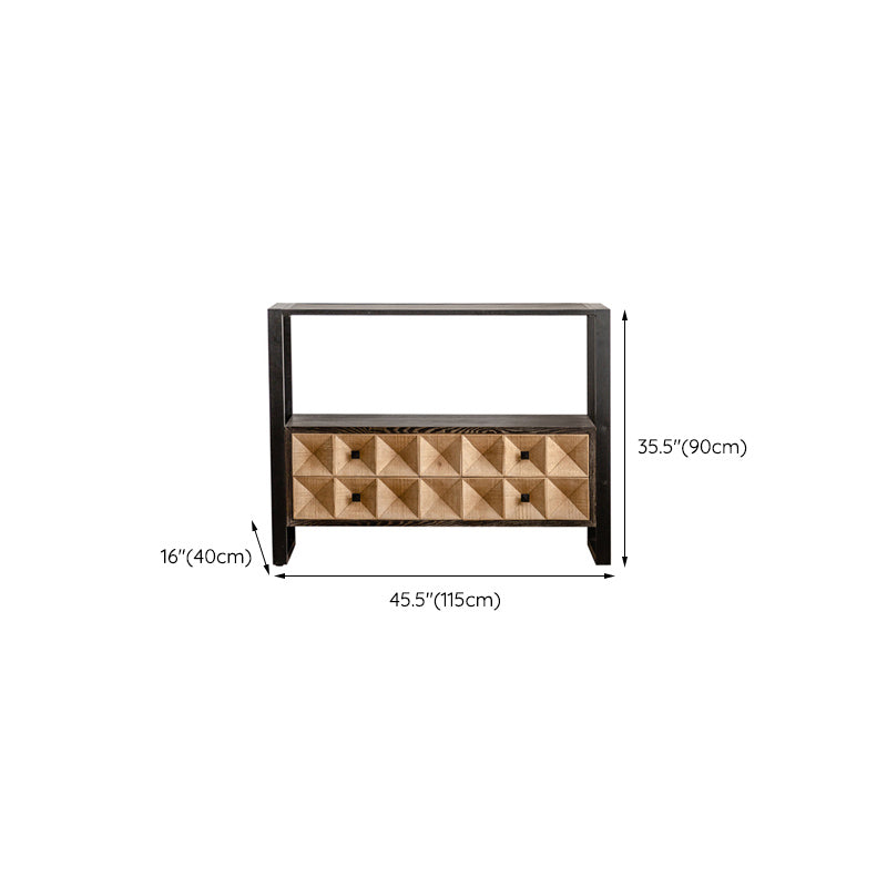 Mid-Century Modern Accent Chest Rectangular Wooden Chest in Distressed Finish Clearhalo 'Cabinets & Chests' 'cabinets_chests' 'furn' 'furn_cabinets_chests' 'Furniture' 'Living Room Furniture' 6478441