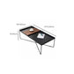 Tray Top Coffee Table Iron Cross Legs Cocktail Table in Black Clearhalo 'Coffee & Accent Tables' 'Coffee Tables' 'coffee_tables' 'furn' 'furn_coffee_tables' 'Furniture' 'Living Room Furniture' 6478465