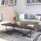 Solid Wood Coffee Table Abstract Coffee Cocktail Table in Brown Clearhalo 'Coffee & Accent Tables' 'Coffee Tables' 'coffee_tables' 'furn' 'furn_coffee_tables' 'Furniture' 'Living Room Furniture' 6478468