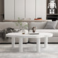 Table basse scandinave en bois massif blanc