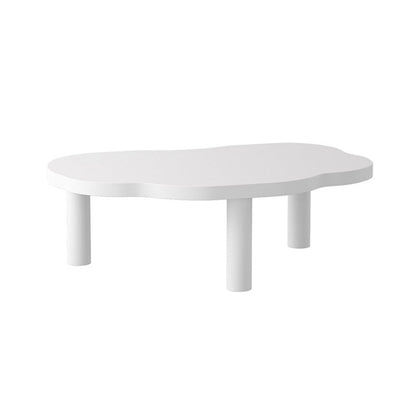 Table basse scandinave en bois massif blanc