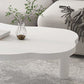 Table basse scandinave en bois massif blanc