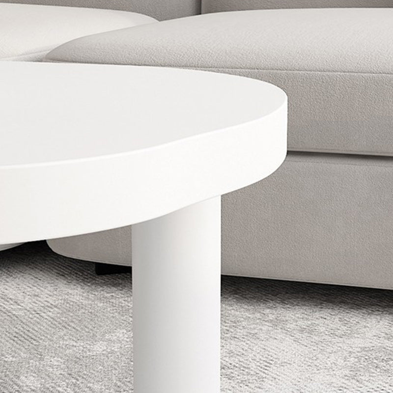 Table basse scandinave en bois massif blanc