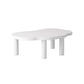 Table basse scandinave en bois massif blanc