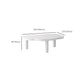 Table basse scandinave en bois massif blanc