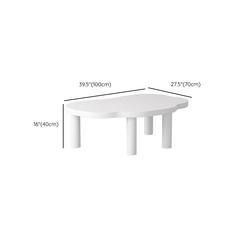 Table basse scandinave en bois massif blanc