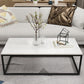 Glam Coffee Table with Metal Frame Base and Marble Top in White Clearhalo 'Coffee & Accent Tables' 'Coffee Tables' 'coffee_tables' 'furn' 'furn_coffee_tables' 'Furniture' 'Living Room Furniture' 6478545