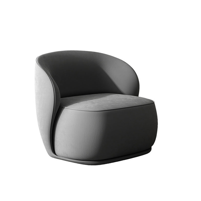 Fixed Back Round Accent Chair Solid Color Modern Lounge Chair Clearhalo 'Accent Chairs' 'accent_chairs' 'Chairs & Seating' 'furn' 'furn_accent_chairs' 'Furniture' 'Living Room Furniture' 6478618