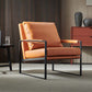 Solid Color Mid-century Modern Armchair Sled Arm Chair for Living Room Orange 1 Piece Clearhalo 'Accent Chairs' 'accent_chairs' 'Chairs & Seating' 'furn' 'furn_accent_chairs' 'Furniture' 'Living Room Furniture' 6478628