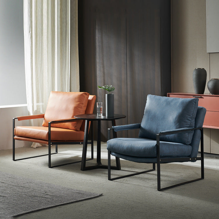 Solid Color Mid-century Modern Armchair Sled Arm Chair for Living Room Clearhalo 'Accent Chairs' 'accent_chairs' 'Chairs & Seating' 'furn' 'furn_accent_chairs' 'Furniture' 'Living Room Furniture' 6478631