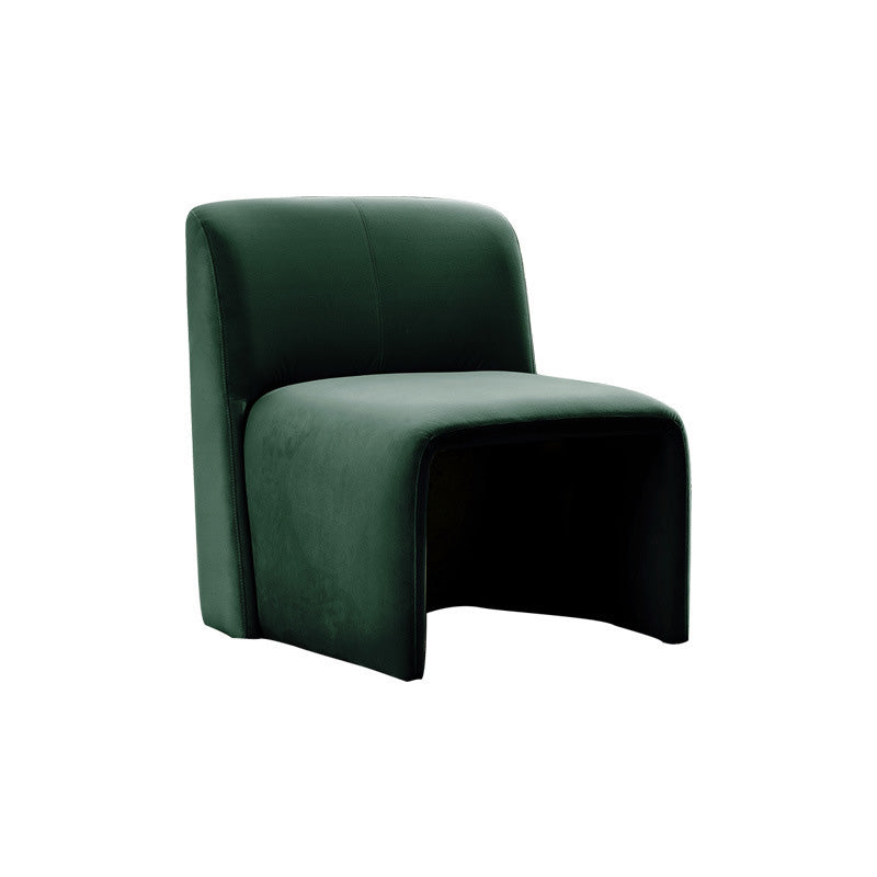 Solid Colo Contemporary Accent Chair Sled Velvet Accent Room Chair Green Velvet 1 Piece Clearhalo 'Accent Chairs' 'accent_chairs' 'Chairs & Seating' 'furn' 'furn_accent_chairs' 'Furniture' 'Living Room Furniture' 6478711