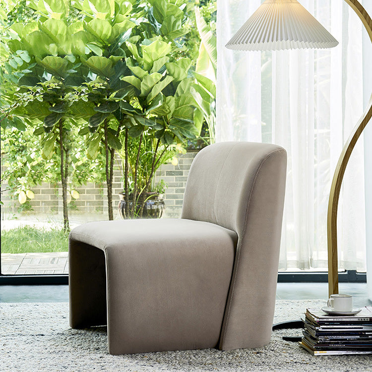 Solid Colo Contemporary Accent Chair Sled Velvet Accent Room Chair Clearhalo 'Accent Chairs' 'accent_chairs' 'Chairs & Seating' 'furn' 'furn_accent_chairs' 'Furniture' 'Living Room Furniture' 6478718