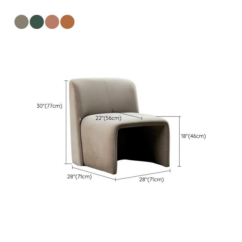 Solid Colo Contemporary Accent Chair Sled Velvet Accent Room Chair Clearhalo 'Accent Chairs' 'accent_chairs' 'Chairs & Seating' 'furn' 'furn_accent_chairs' 'Furniture' 'Living Room Furniture' 6478719