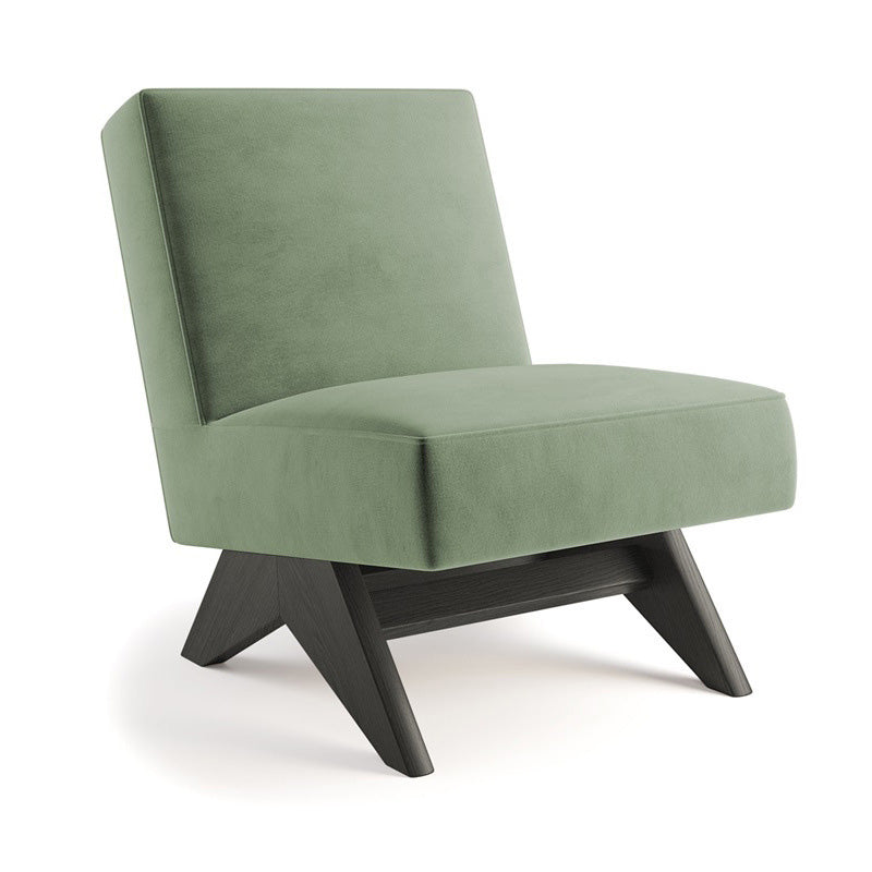 Mid-century Modern Slipper Chair Living Room Fino Accent Chair Green Tech Cloth 1 Piece Clearhalo 'Accent Chairs' 'accent_chairs' 'Chairs & Seating' 'furn' 'furn_accent_chairs' 'Furniture' 'Living Room Furniture' 6478749