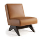 Mid-century Modern Slipper Chair Living Room Fino Accent Chair Ginger Tech Cloth 1 Piece Clearhalo 'Accent Chairs' 'accent_chairs' 'Chairs & Seating' 'furn' 'furn_accent_chairs' 'Furniture' 'Living Room Furniture' 6478752