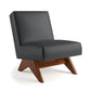Mid-century Modern Slipper Chair Living Room Fino Accent Chair Black Tech Cloth 1 Piece Clearhalo 'Accent Chairs' 'accent_chairs' 'Chairs & Seating' 'furn' 'furn_accent_chairs' 'Furniture' 'Living Room Furniture' 6478755