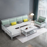 40"H Contemporary Sectional Sofa Fabric Sectional with Bostol Pillows