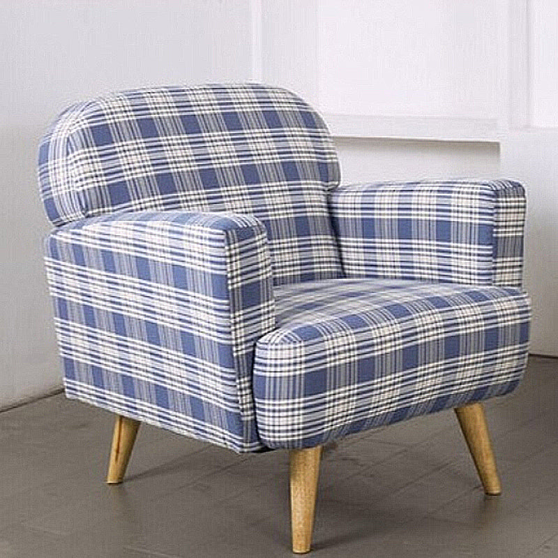 Contemporary Fabric Settee Stain Resistant Tight Seat Sofa for Living Room