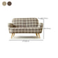 Contemporary Fabric Settee Stain Resistant Tight Seat Sofa for Living Room