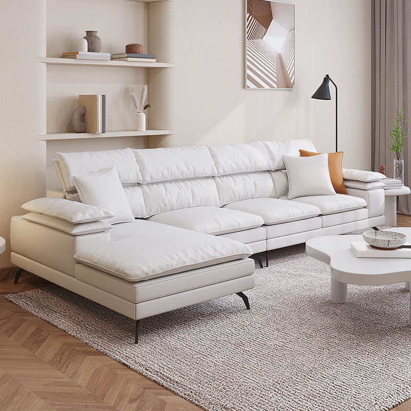 36 "H Contemporáneo de sofá de cuero de cuero Sectional