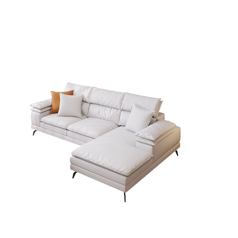 36 "H Contemporáneo de sofá de cuero de cuero Sectional