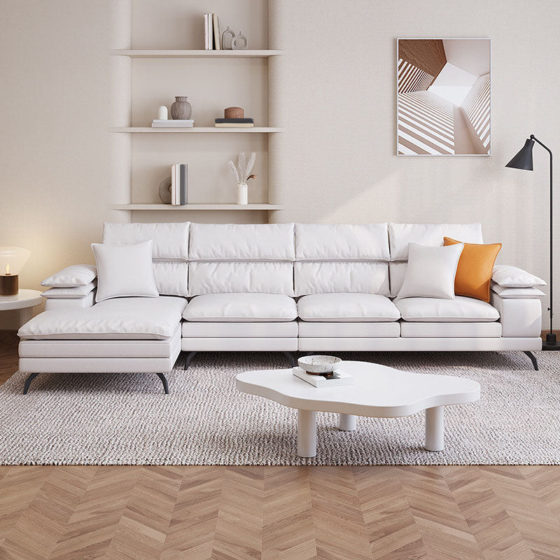 36 "H Contemporáneo de sofá de cuero de cuero Sectional