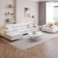 36 "H Contemporáneo de sofá de cuero de cuero Sectional