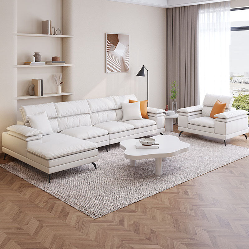 36 "H Contemporáneo de sofá de cuero de cuero Sectional