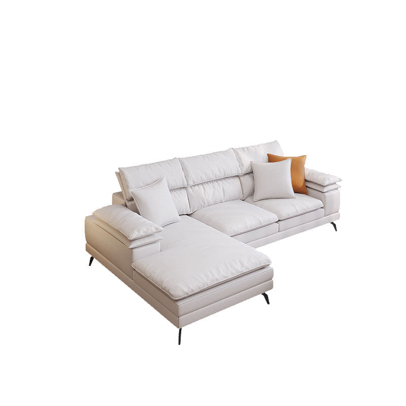 36 "H Contemporáneo de sofá de cuero de cuero Sectional