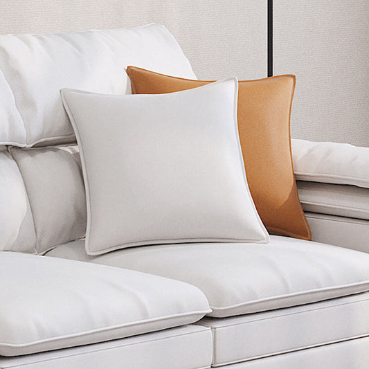 36 "H Contemporary Sectional divano in pelle Crema a cuscino sezionale