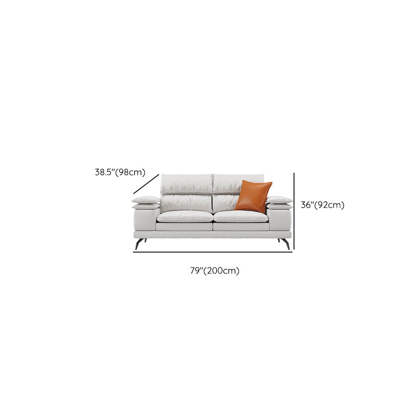 36 "H Contemporáneo de sofá de cuero de cuero Sectional