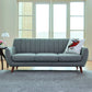 Contemporary Tuxedo Arm Sofa Slipcovered Settee for Living Room