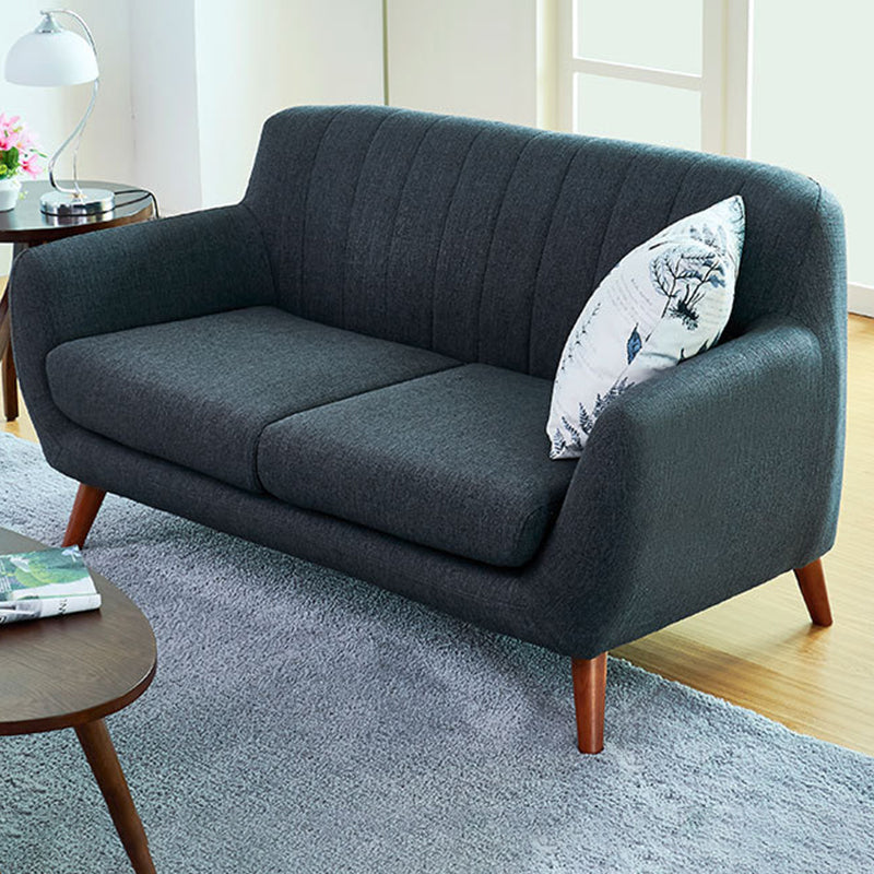 Contemporary Tuxedo Arm Sofa Slipcovered Settee for Living Room