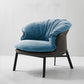Solid Color Accent Room Chair Mid-century Living Room Lounge Chair Blue Suede 1 Piece Clearhalo 'Accent Chairs' 'accent_chairs' 'Chairs & Seating' 'furn' 'furn_accent_chairs' 'Furniture' 'Living Room Furniture' 6478956