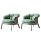 Solid Color Accent Room Chair Mid-century Living Room Lounge Chair Green Linen 2 Piece Set Clearhalo 'Accent Chairs' 'accent_chairs' 'Chairs & Seating' 'furn' 'furn_accent_chairs' 'Furniture' 'Living Room Furniture' 6478961