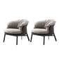 Solid Color Accent Room Chair Mid-century Living Room Lounge Chair Grey Suede 2 Piece Set Clearhalo 'Accent Chairs' 'accent_chairs' 'Chairs & Seating' 'furn' 'furn_accent_chairs' 'Furniture' 'Living Room Furniture' 6478971