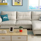 Scandinavian Sectional Sofa Fabric Storage Stationary Sectional Clearhalo 'furn' 'furn_sectionals' 'Furniture' 'Living Room Furniture' 'Sectionals' 6478983