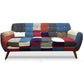 Flared Arm Sofa Cotton Stain Resistant Settee for Living Room