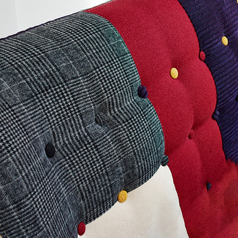 Flared Arm Sofa Cotton Stain Resistant Settee for Living Room