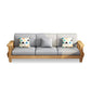 Stationary Cotton Sofa Standard Sewn Pillow Back Sofa for Living Room