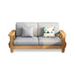Stationary Cotton Sofa Standard Sewn Pillow Back Sofa for Living Room