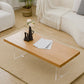 Rectangle Solid Wood Coffee Table with Acrylic Base Scandinavian Cocktail Table Clearhalo 'Coffee & Accent Tables' 'Coffee Tables' 'coffee_tables' 'furn' 'furn_coffee_tables' 'Furniture' 'Living Room Furniture' 6479106