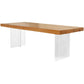 Rectangle Solid Wood Coffee Table with Acrylic Base Scandinavian Cocktail Table Clearhalo 'Coffee & Accent Tables' 'Coffee Tables' 'coffee_tables' 'furn' 'furn_coffee_tables' 'Furniture' 'Living Room Furniture' 6479110
