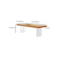 Rectangle Solid Wood Coffee Table with Acrylic Base Scandinavian Cocktail Table Clearhalo 'Coffee & Accent Tables' 'Coffee Tables' 'coffee_tables' 'furn' 'furn_coffee_tables' 'Furniture' 'Living Room Furniture' 6479116