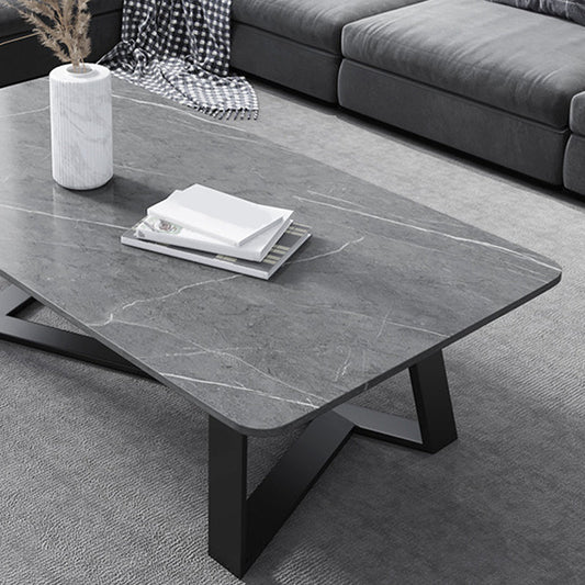 Tavolino da tavolo da tavolo da cocktail a x-base con top in marmo