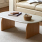 Scandinavian Pine Wood Coffee Table with Sled Base Oval Coffee Table Clearhalo 'Coffee & Accent Tables' 'Coffee Tables' 'coffee_tables' 'furn' 'furn_coffee_tables' 'Furniture' 'Living Room Furniture' 6479136